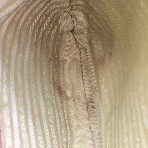 PRADA Logo Crossbody Shoulder Bag Jacquard Leather Brown GHW 60YF090 - Picture 15 of 16